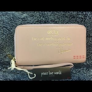 Peace Love World Wallet Dusty Rose NWT